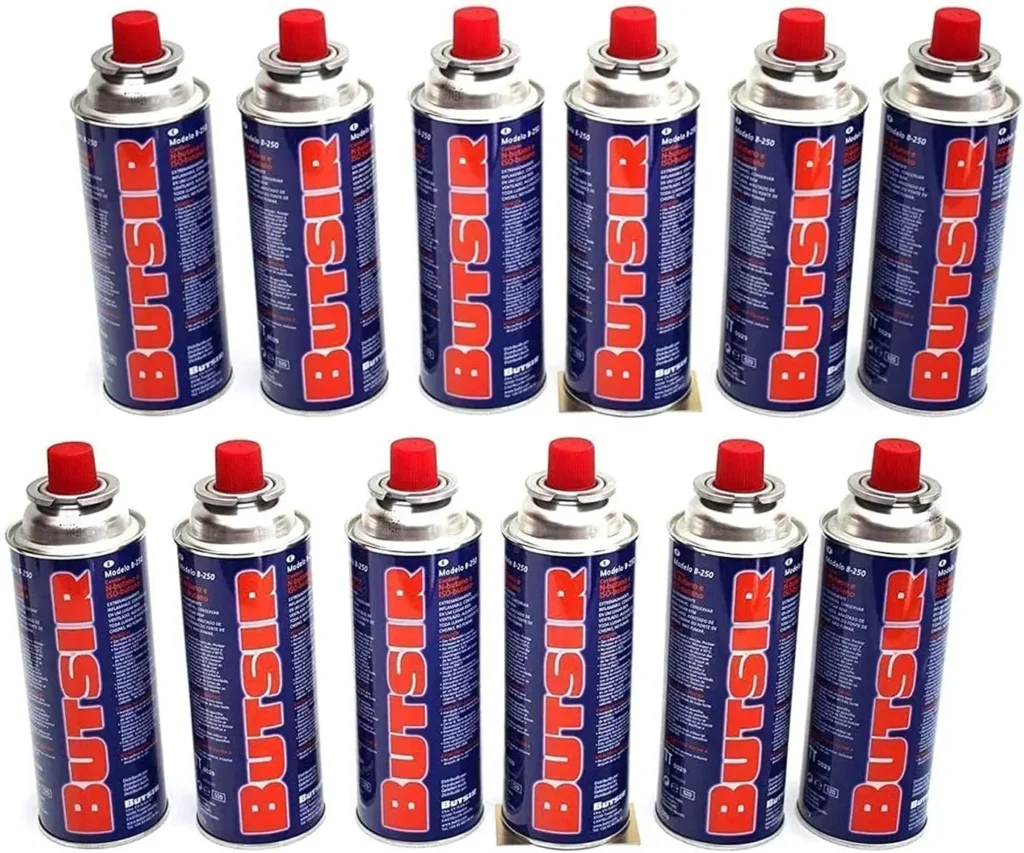 Pack de 12 cartuchos de gas Butsir B250 - campinggastop.com